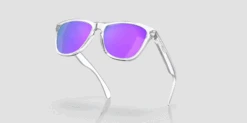 Oakley Frogskin Range / Polished Clear / Prizm Violet Sunglasses -Dolan Bike Store HSTN 3140 Violet 4